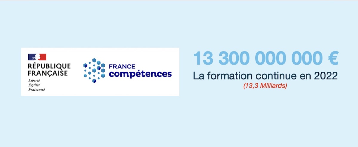 13,3 milliards de budget formation continue en 2022. Et vous ? 