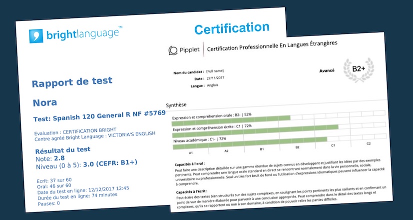 Certifications de langues