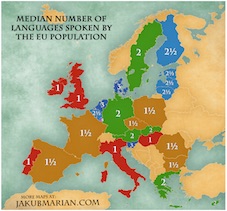 Carte billinguisme Europe
